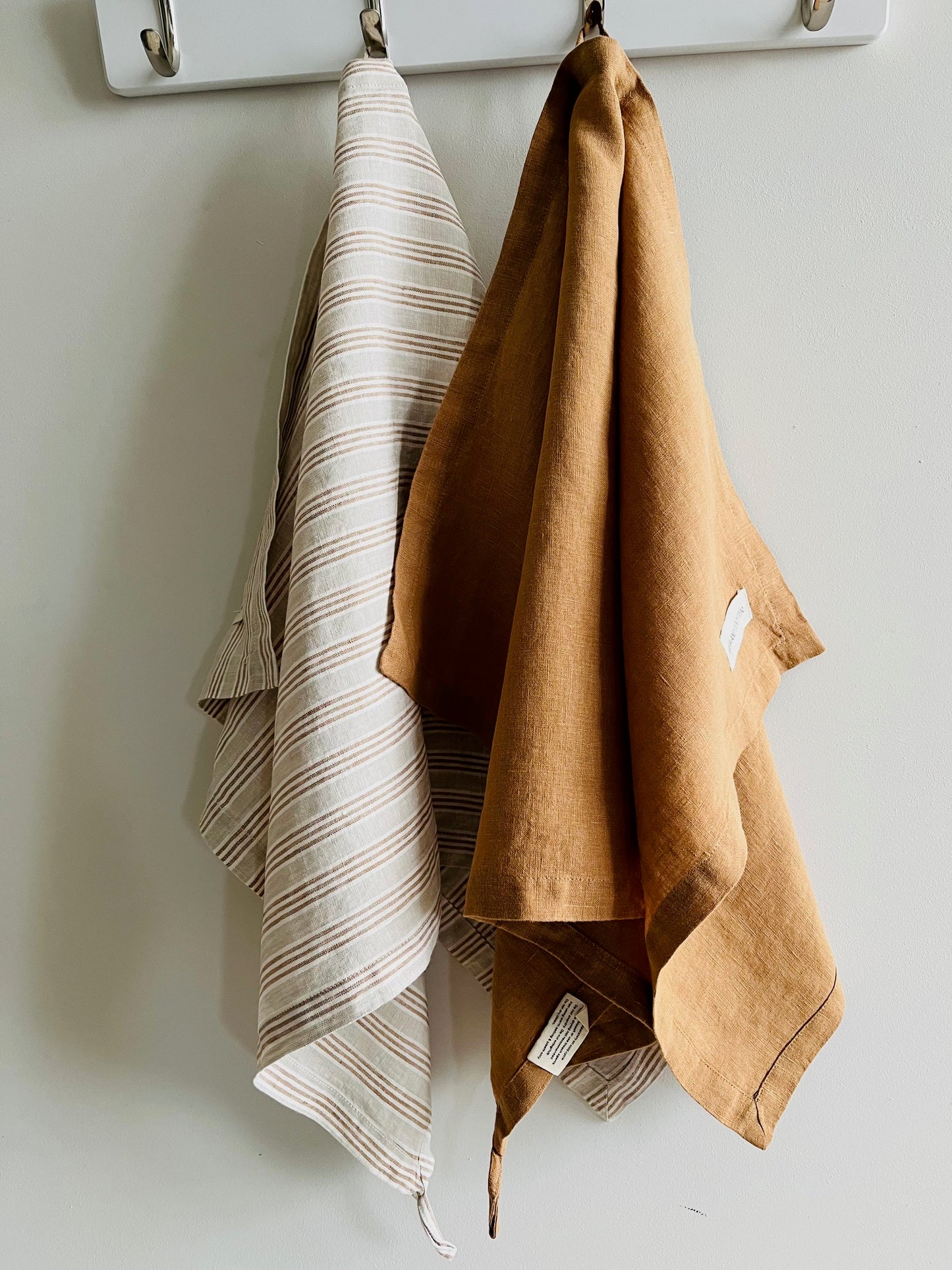 Pure French Linen Tea Towel - Biscuit
