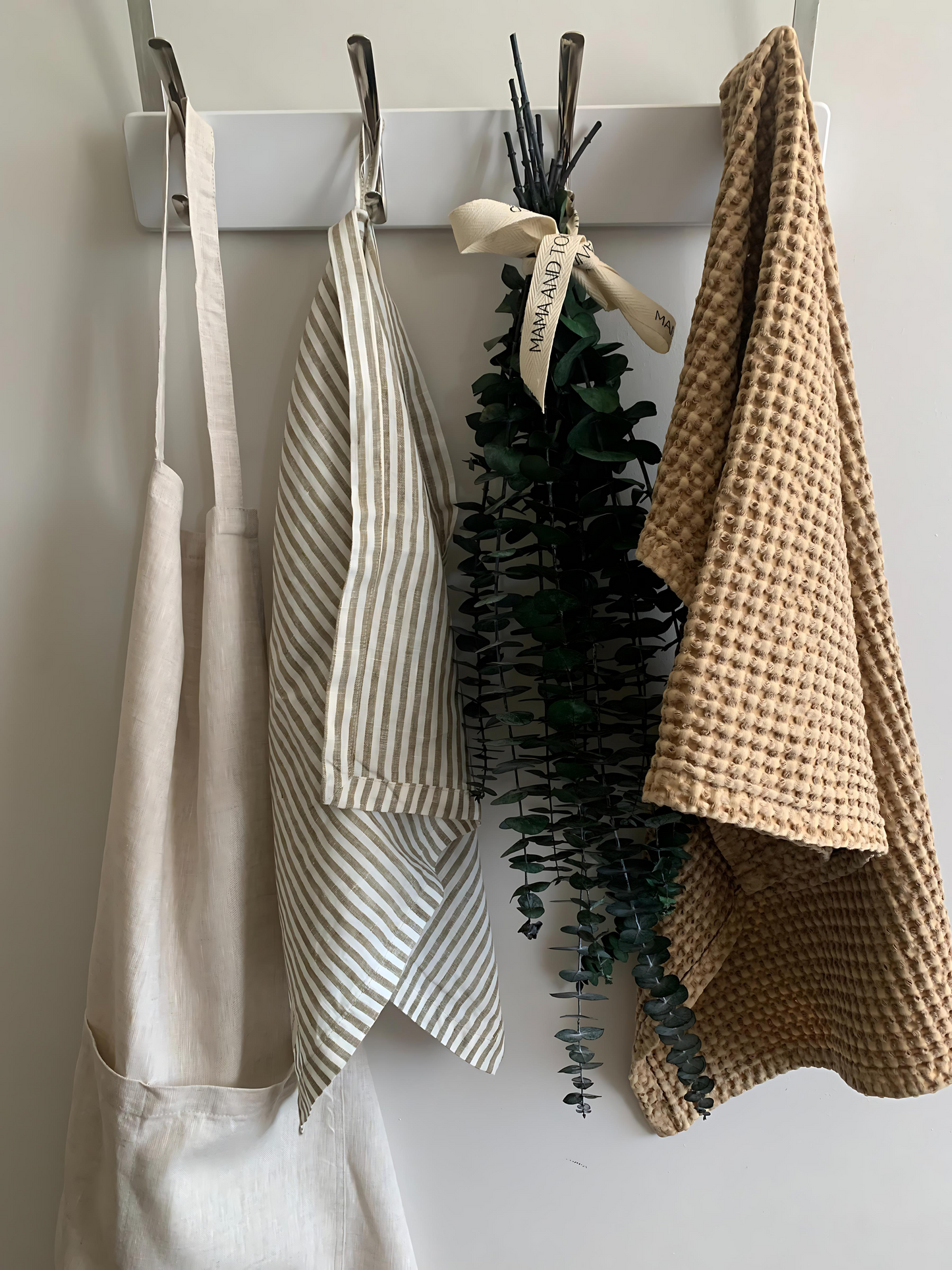 100% Organic Cotton Rustic Waffle Tea Towel Extra Large - Light Rust