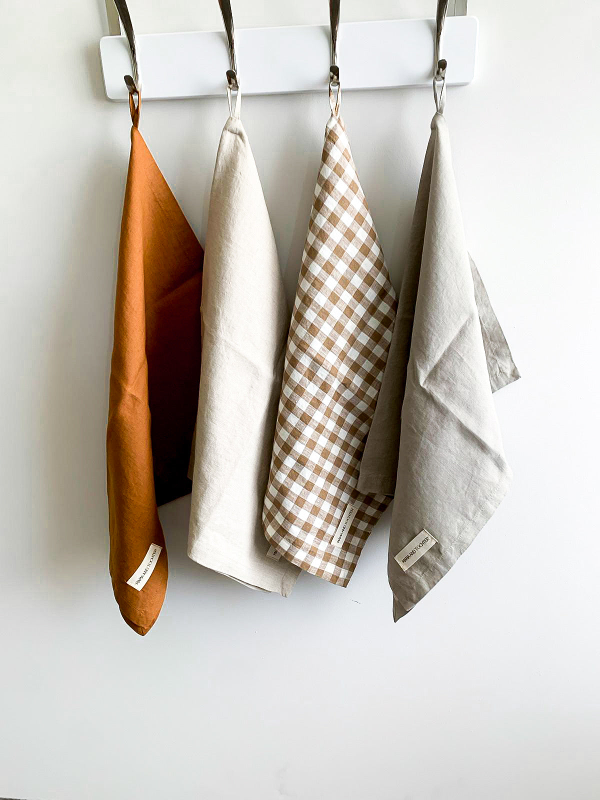 Pure French Linen Tea Towel - Tobacco