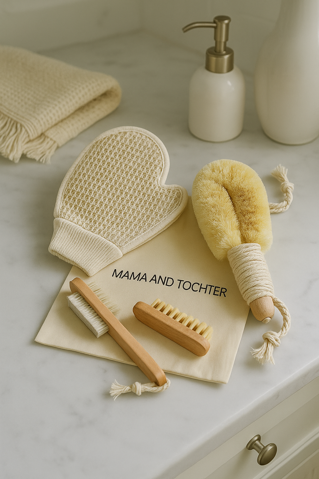 Set of 4 Bamboo Personal Care Brushes - Gift Set
