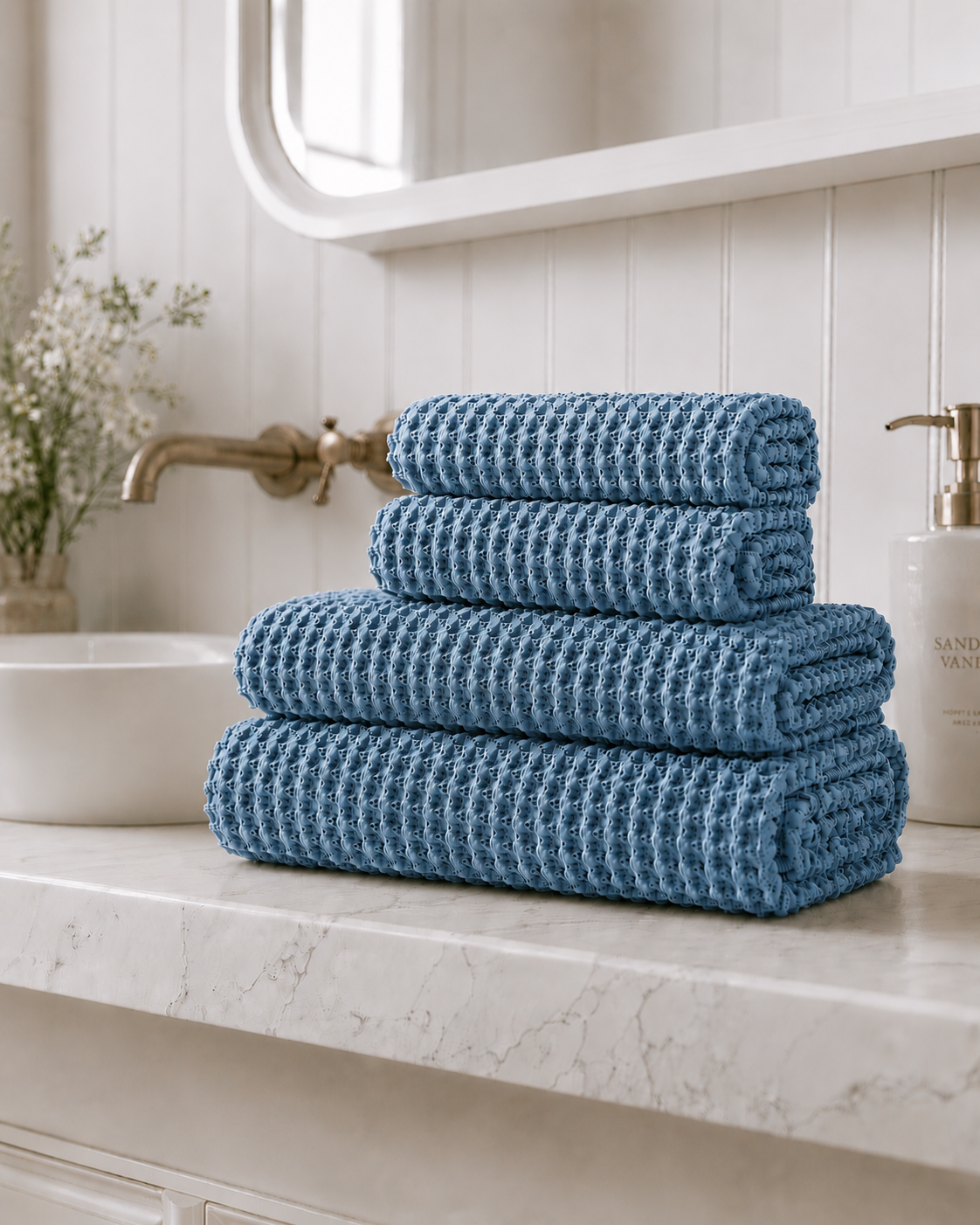 Bathroom Bundle - Blue Waffle