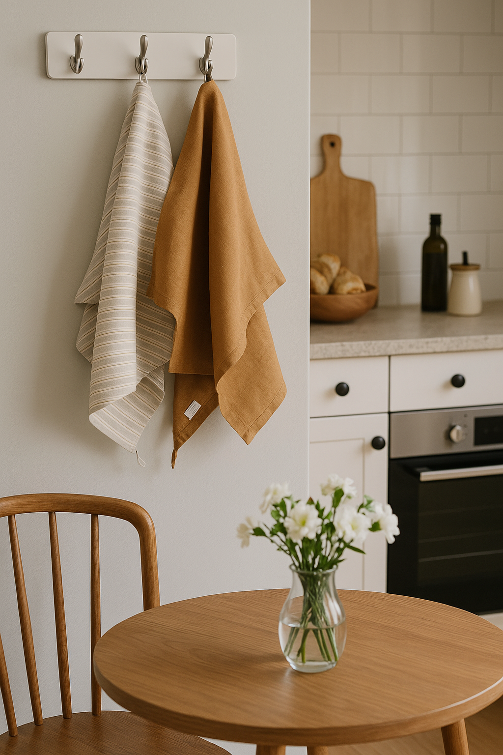 Pure French Linen Tea Towel - Biscuit