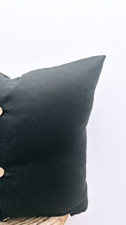 Linen Cushion - Black