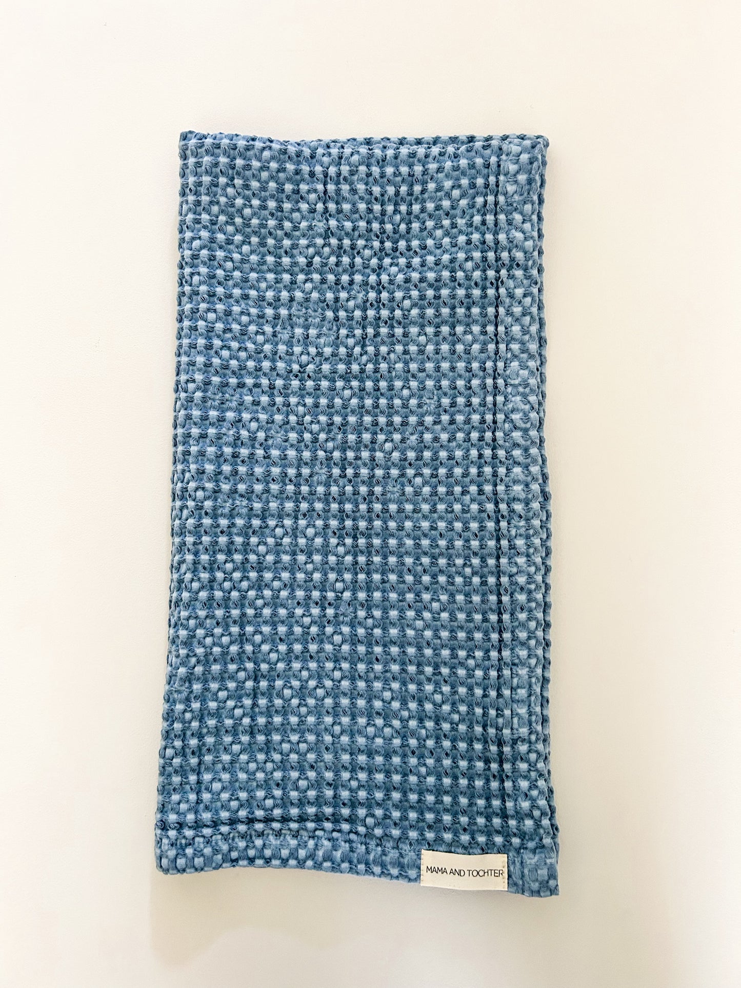 100% Organic Cotton Rustic Waffle Tea Towel Extra Large - Blue PRE ORDER ARRIVING NEXT WEEK