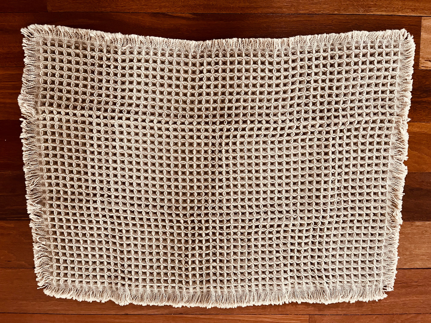 Microfiber Waffle Non slip Bath Mat - Camel