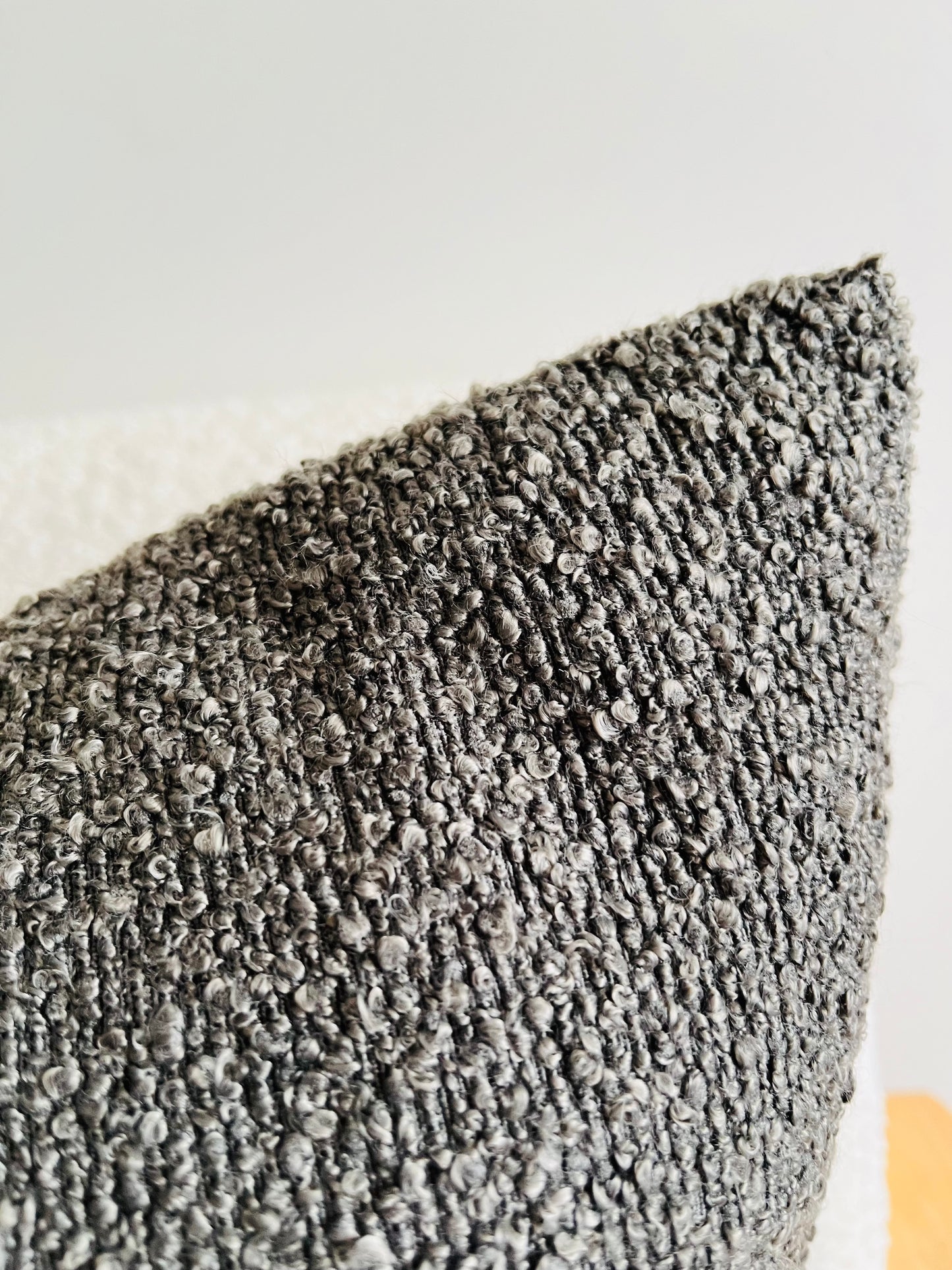 Boucle Cushion Cover - Charcoal 30% OFF DISCOUNTED