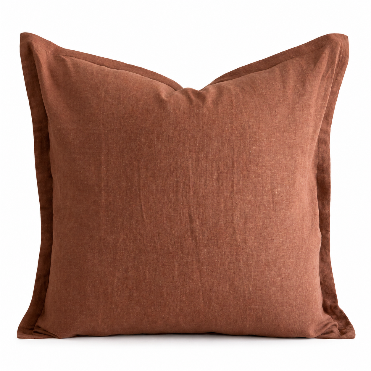 Pure French Linen Euro Cushion Cover - Coffee