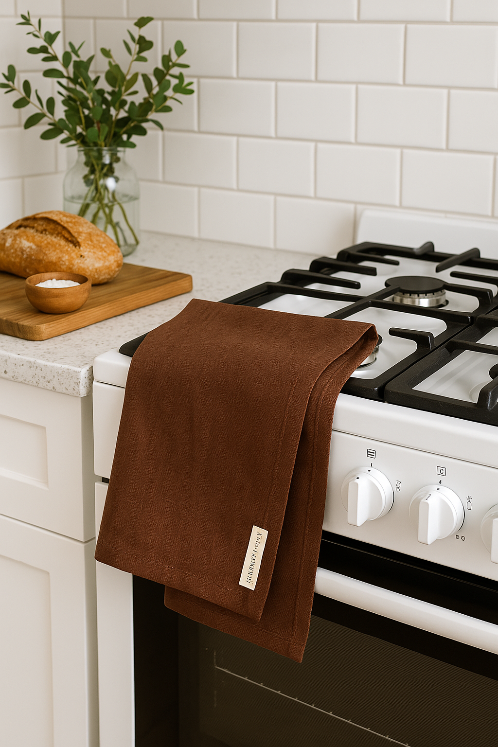 Pure French Linen Tea Towel - Coffee