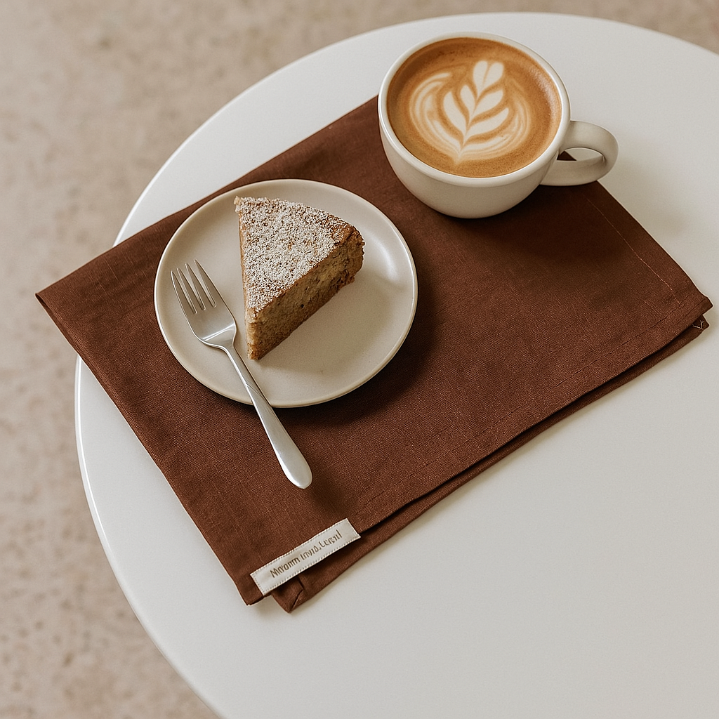 Pure French Linen Tea Towel - Coffee