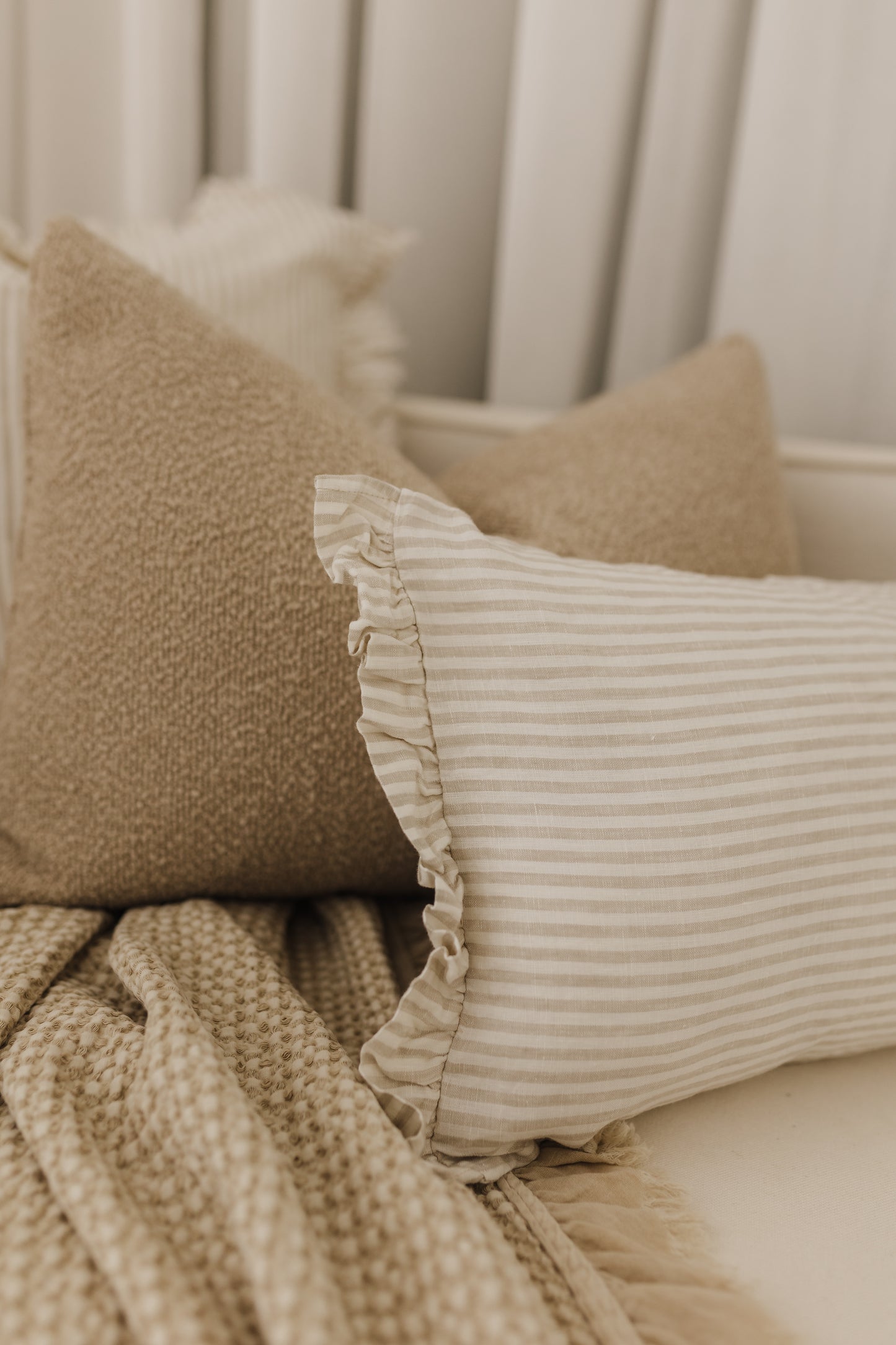 Boucle Lumbar Cushion Cover - Camel 30% OFF DISCOUNTED