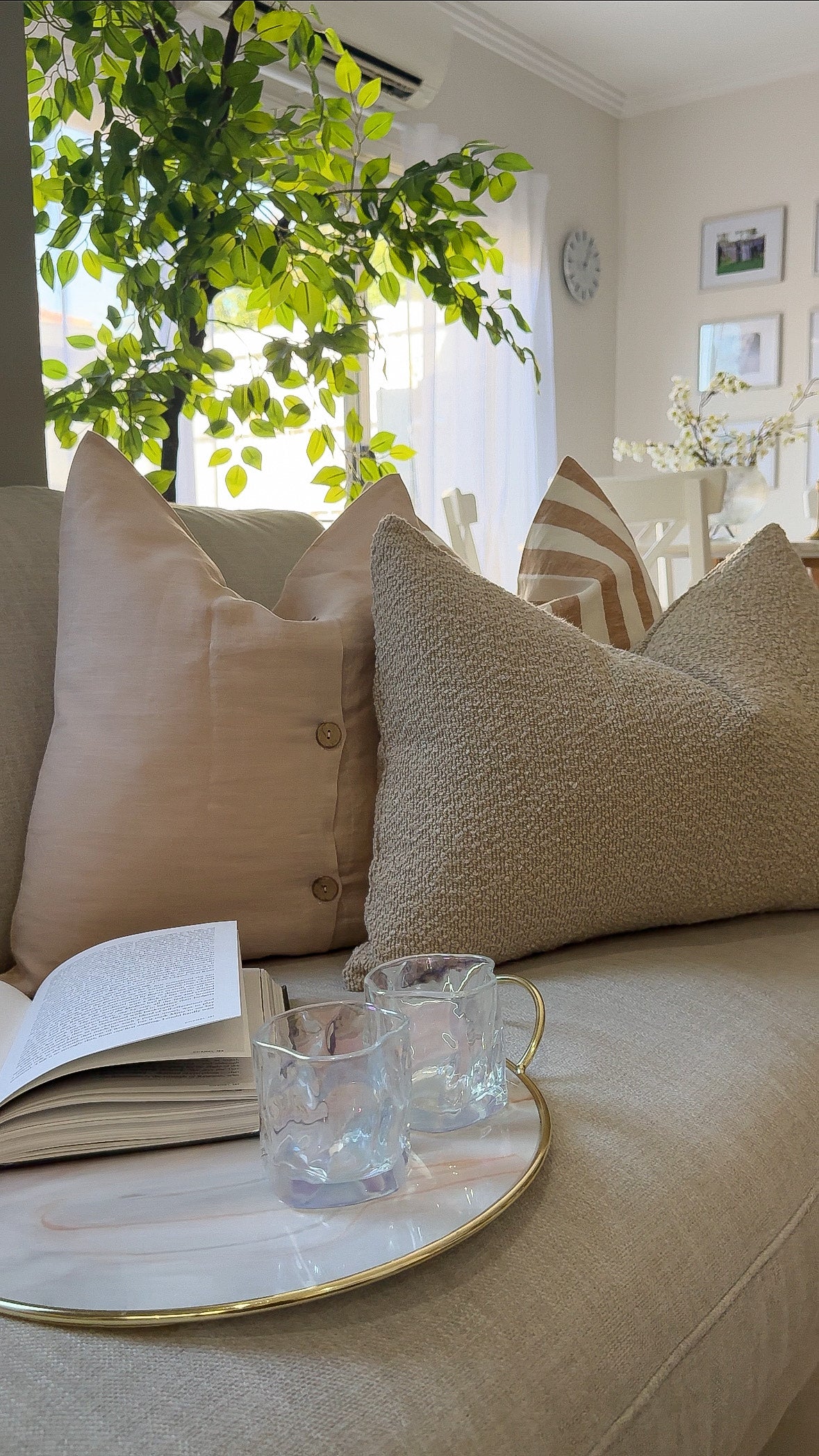 Boucle Lumbar Cushion Cover - Camel 30% OFF DISCOUNTED