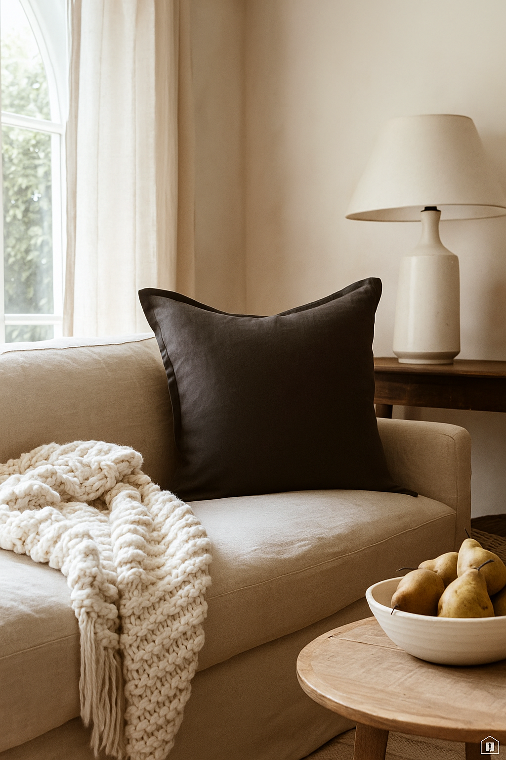 Pure French Linen Euro Cushion Cover - Dark Charcoal - 30% OFF