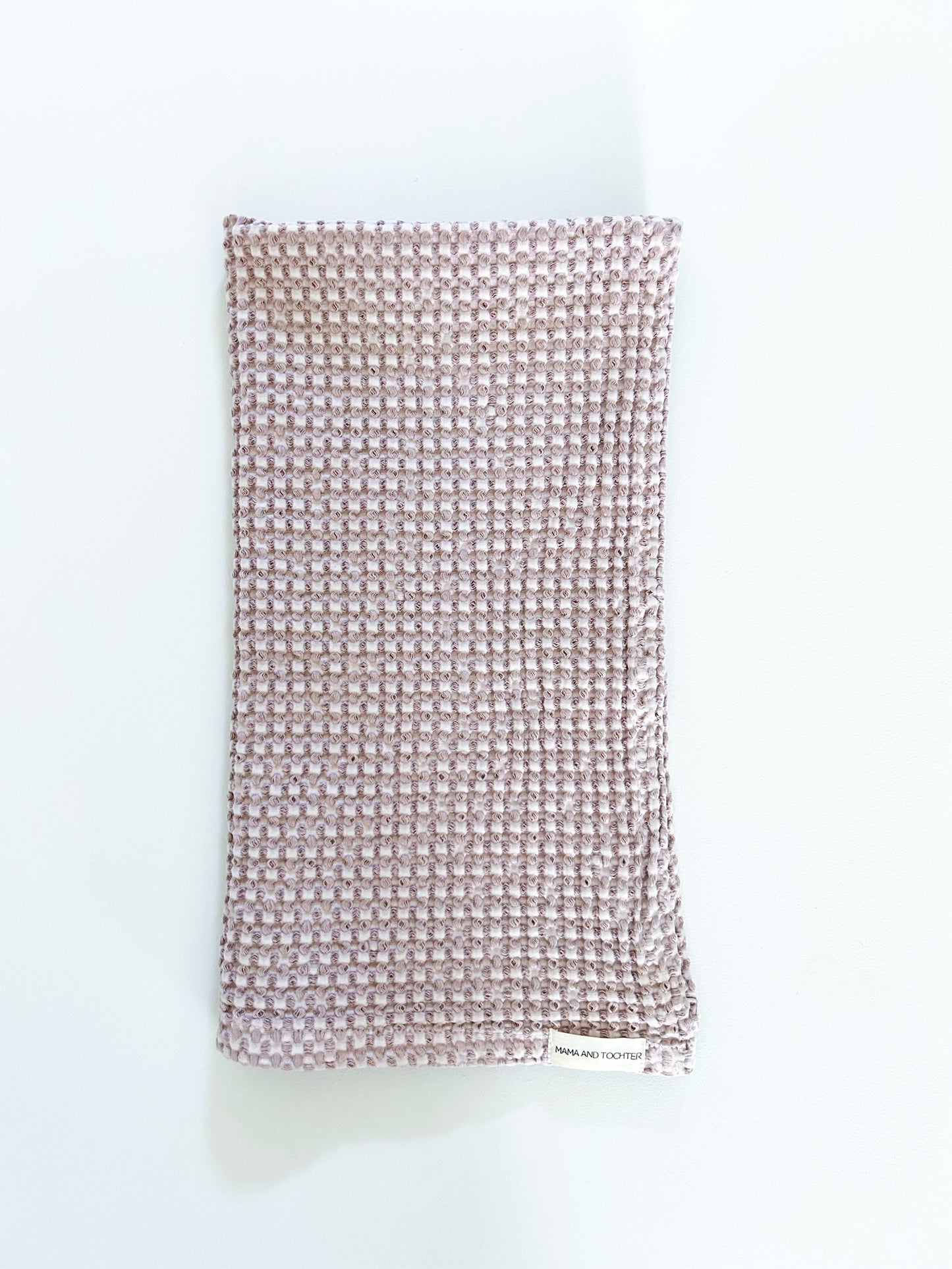 100% Organic Cotton Rustic Waffle Tea Towel Extra Large - Dusty Pink