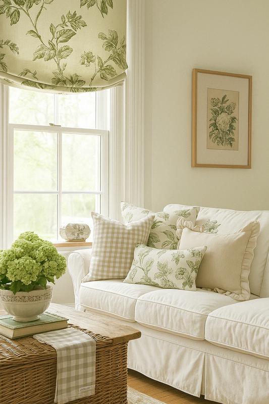 Pure Linen Cushion Cover - Gingham