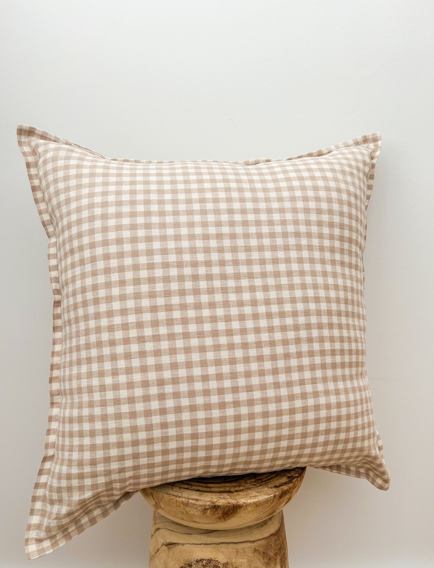Pure French Linen Euro Cushion - Gingham - 2 for $70