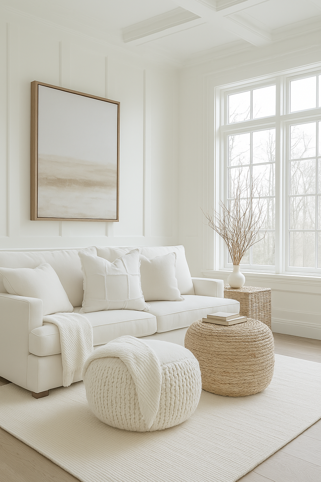 Hand Frayed Feature Design Pure Linen Cushion Cover - White