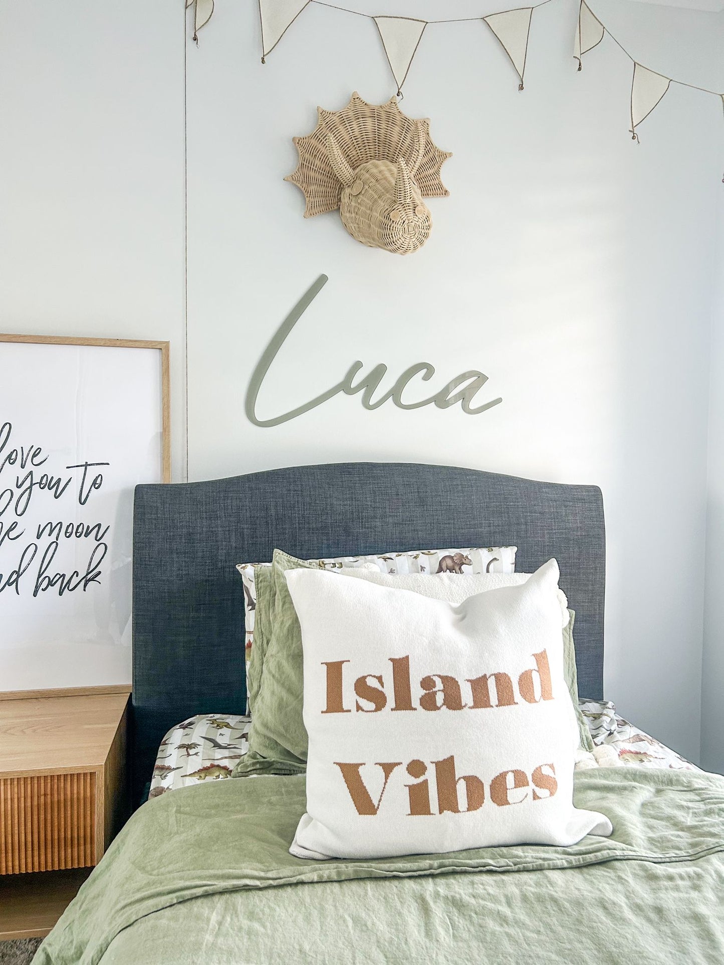 100% Organic Cotton Jacquard Knit Cushion Cover - Island Vibes - 50% OFF