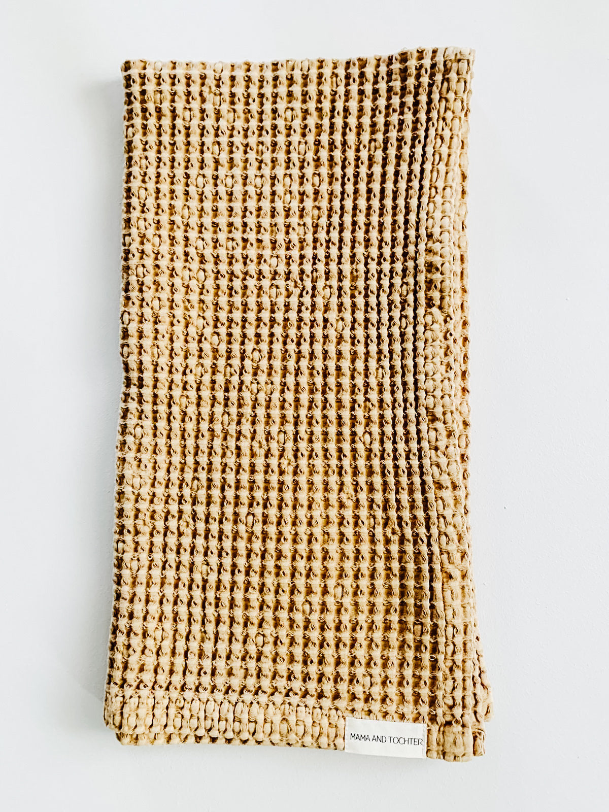 100% Organic Cotton Rustic Waffle Tea Towel Extra Large - Light Rust