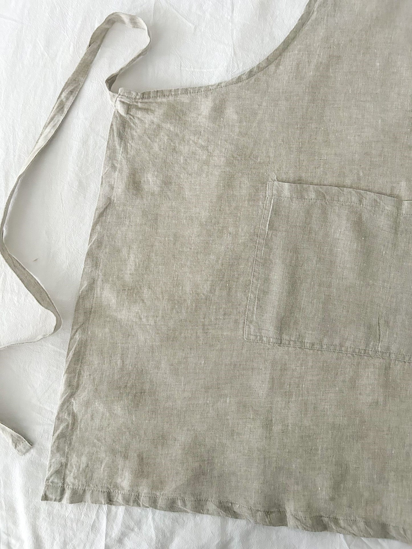 Pure French Linen Apron - Natural