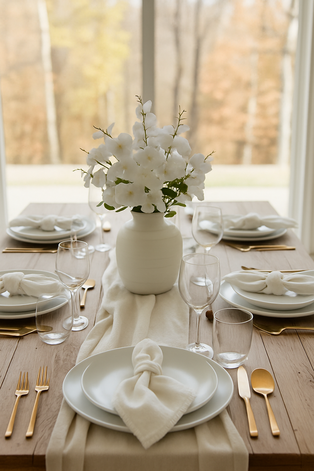 Pure Linen Table Napkin Set – Hand-Frayed Edging (Set of 4) - White