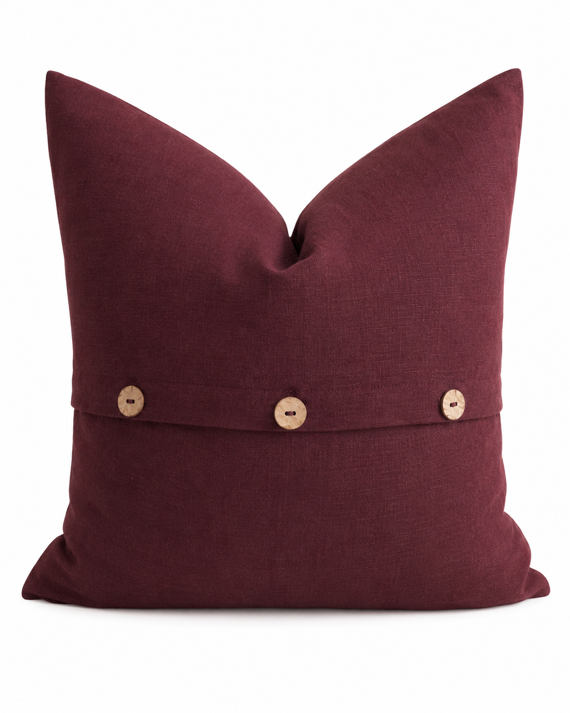 Pure French Linen Cushion Cover - Merlot