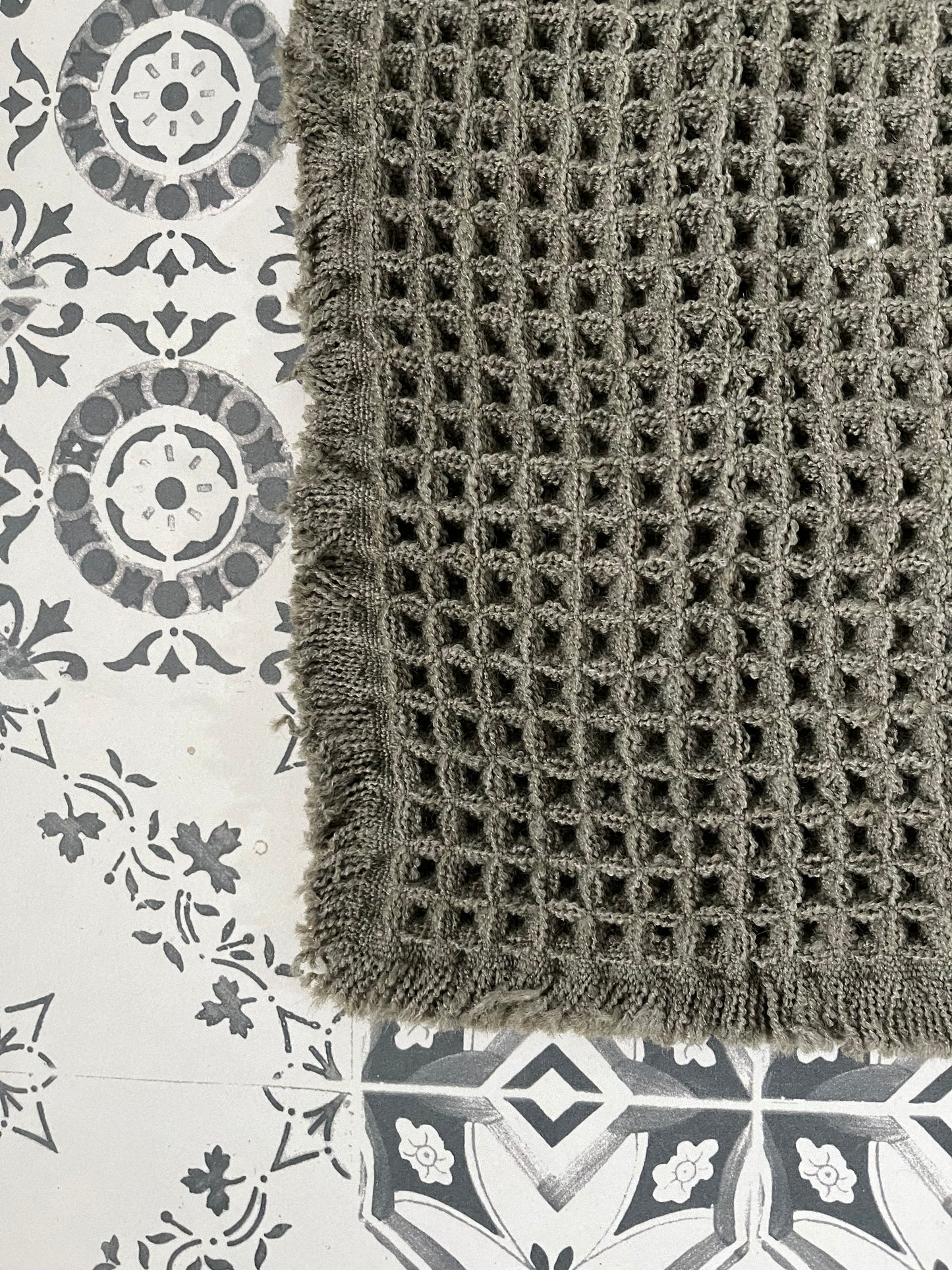 Microfiber Waffle Non slip Bath Mat - Deep Olive