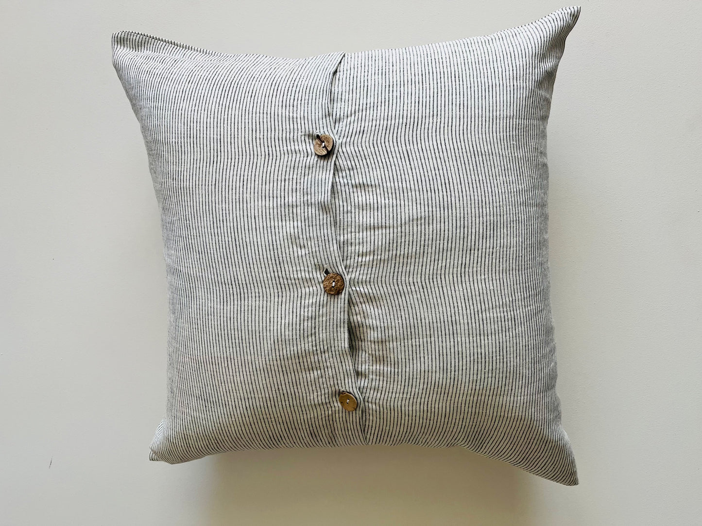 Pure French Linen Cushion Cover - Pinstripe 20% OFF DISCOUNTED