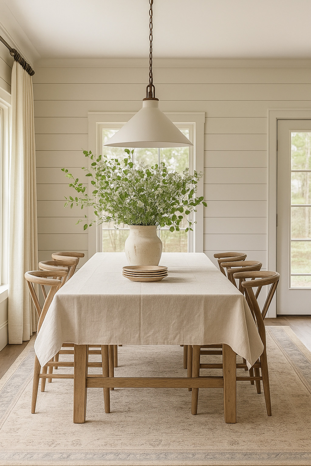 Pure Linen Tablecloth 150 x 180 cm - Natural