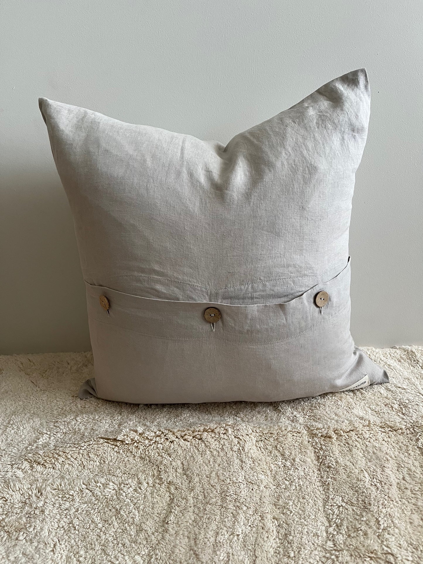 Pure French Linen Cushion Cover - Silver Grey