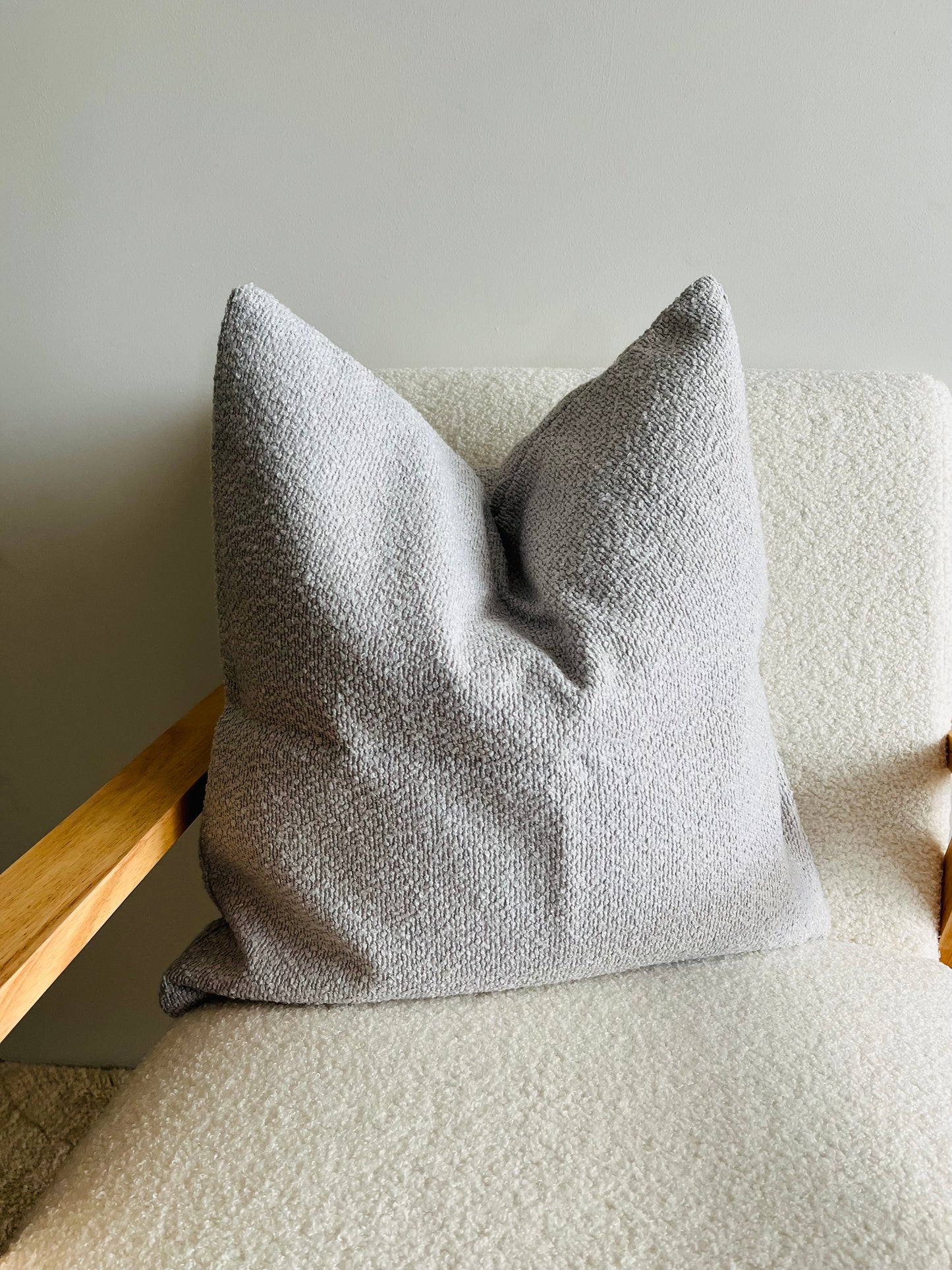 Boucle Cushion Cover - Silver 30% OFF DISCOUNTED