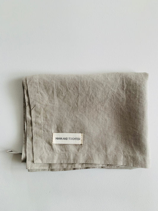 Pure French Linen Tea Towel - Taupe