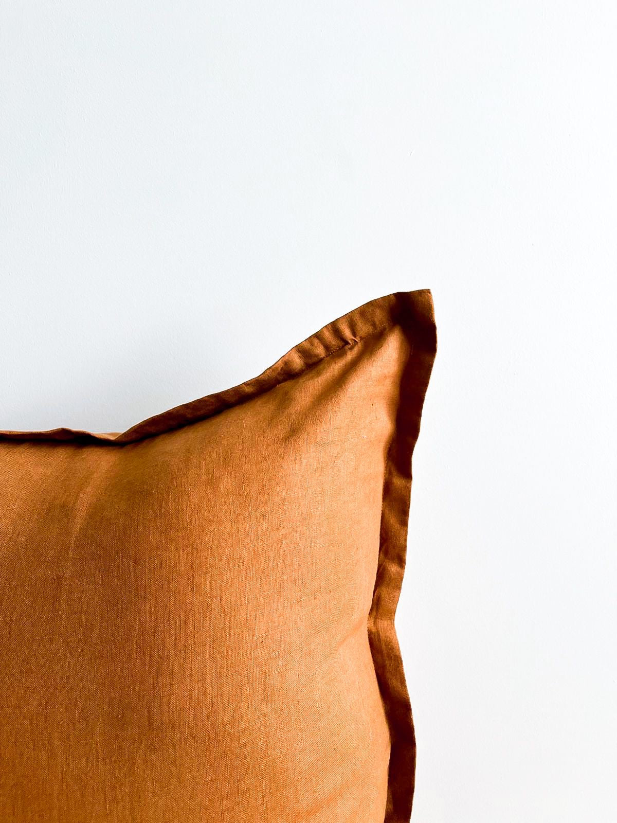 Pure French Linen Euro Cushion Cover - Tobacco