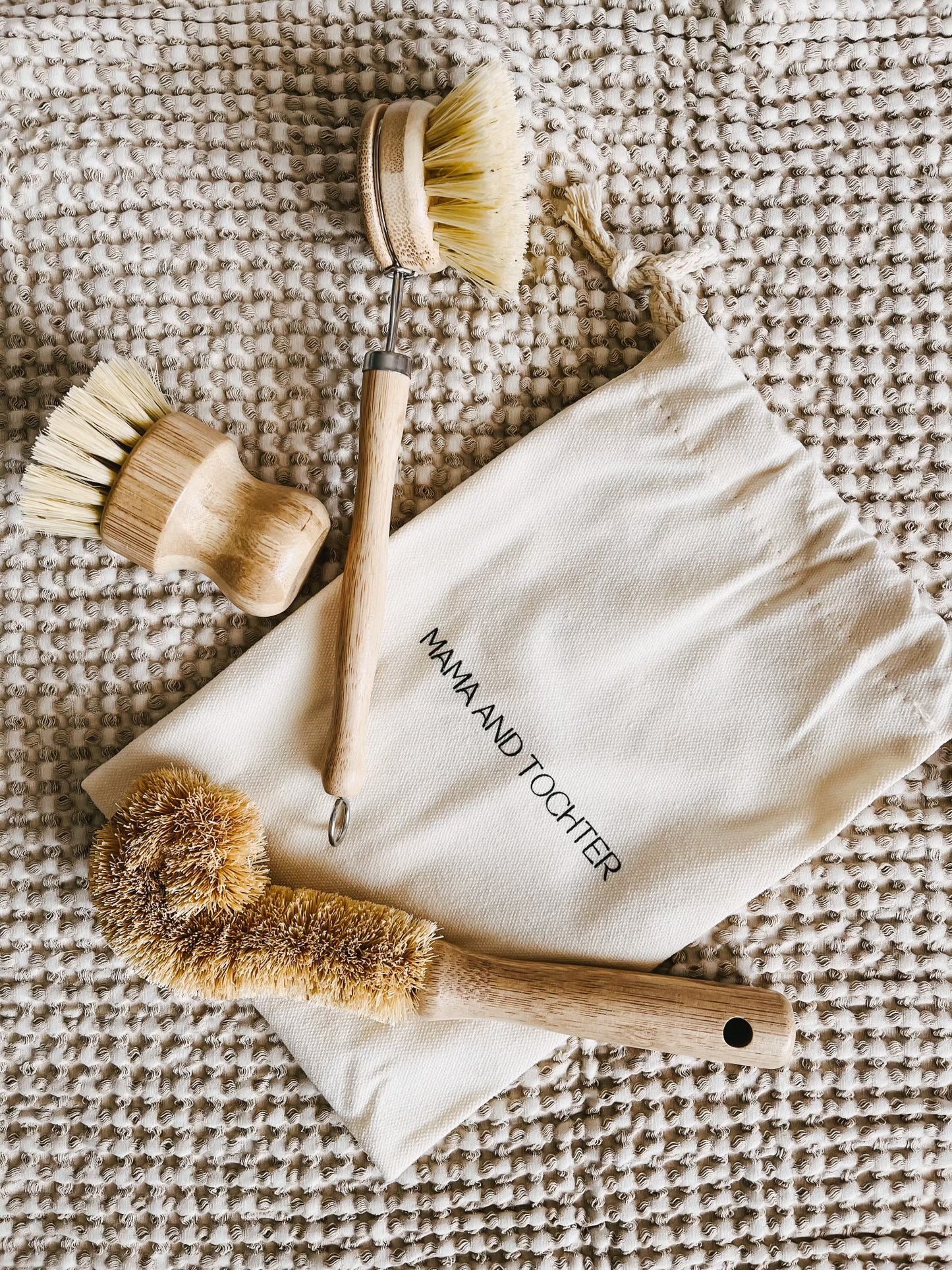 Set of 3 Wooden Kitchen Brushes
