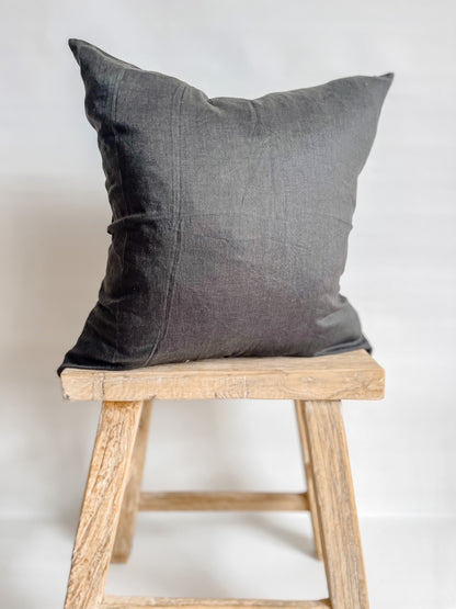 Linen Cushion - Dark Charcoal