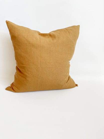 Linen Cushion - Mustard