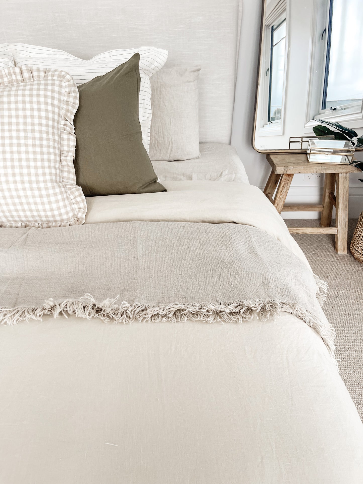 Pure Linen Cushion Cover - Olive