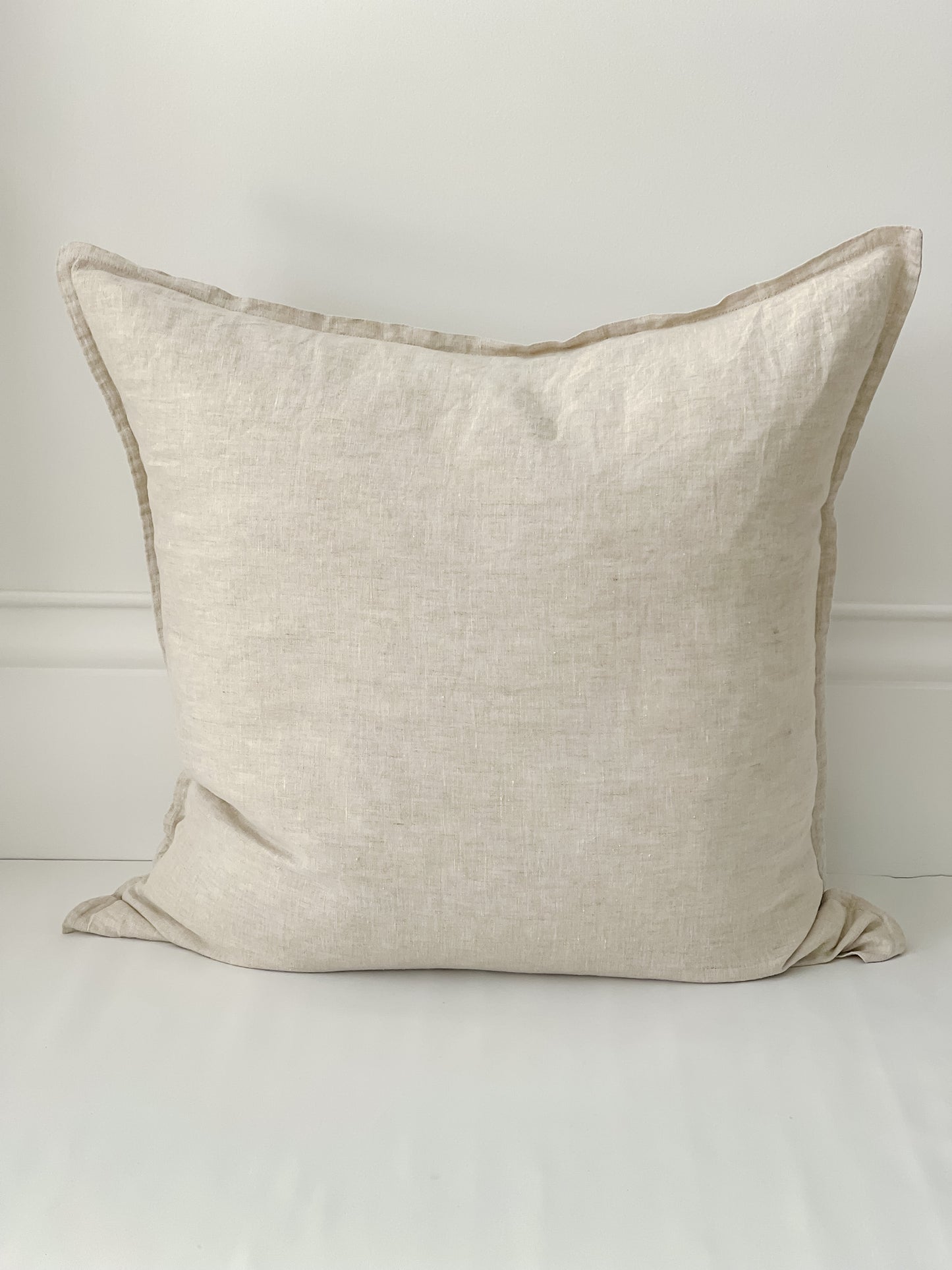 Pure French Linen Euro Cushion Cover - Natural