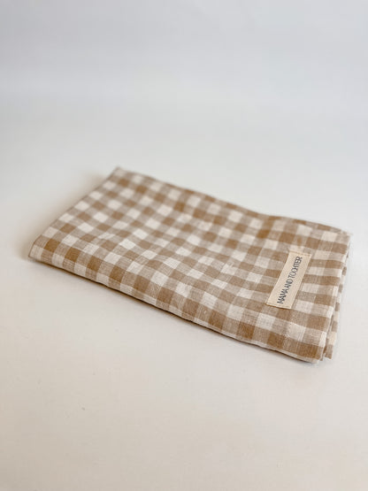 Pure French Linen Tea Towel - Gingham