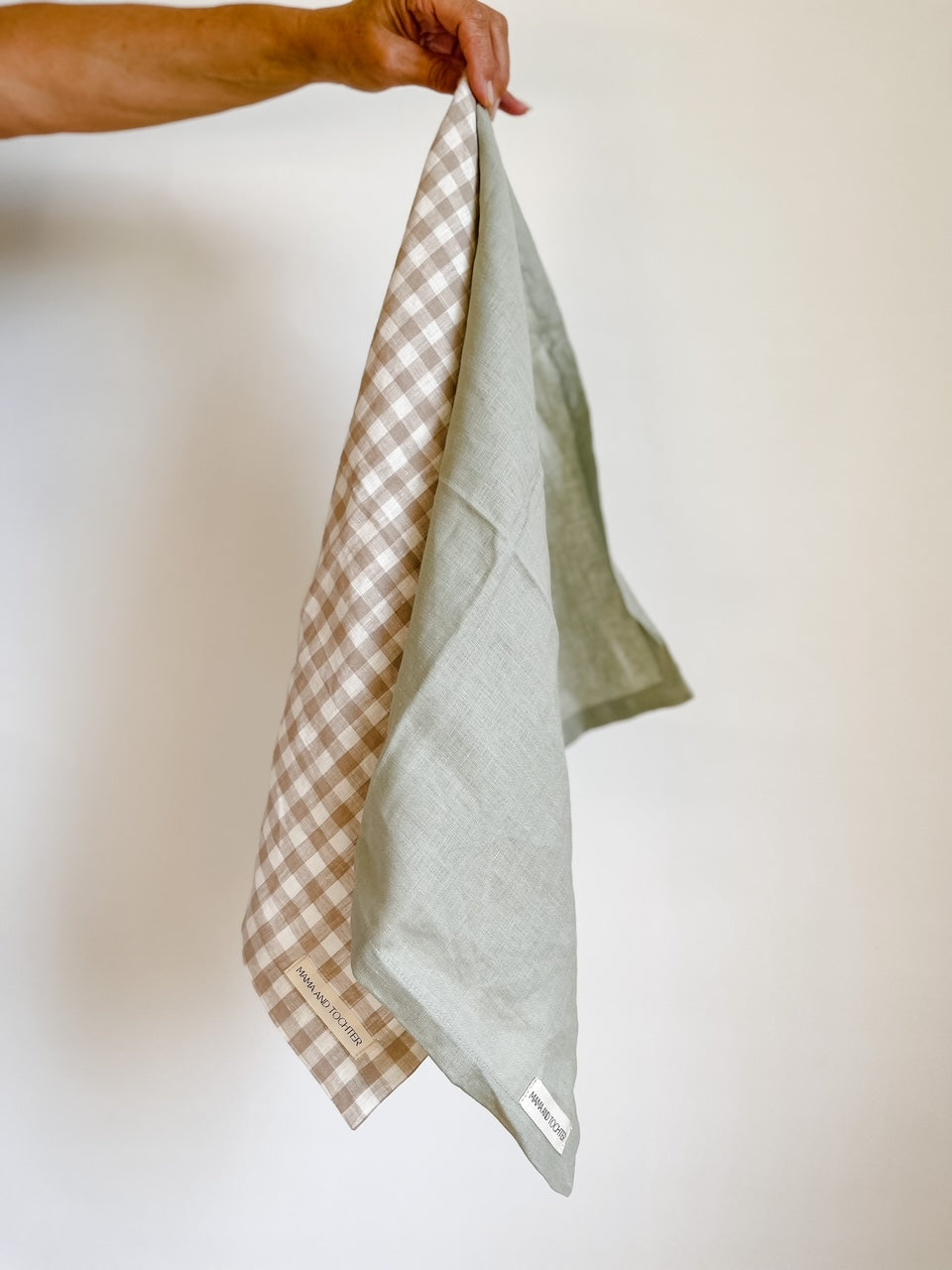 Pure French Linen Tea Towel - Pistachio