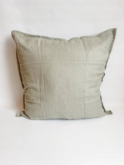 Pure French Linen Euro Cushion - Pistachio - 2 for $70