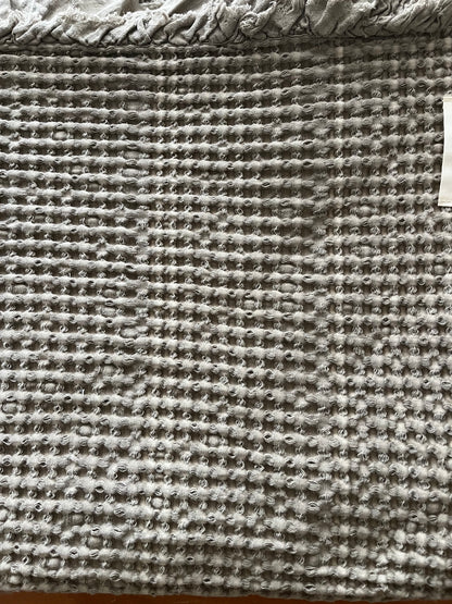 Organic Cotton Rustic Waffle Throw Blanket - Khaki -  FAULTY