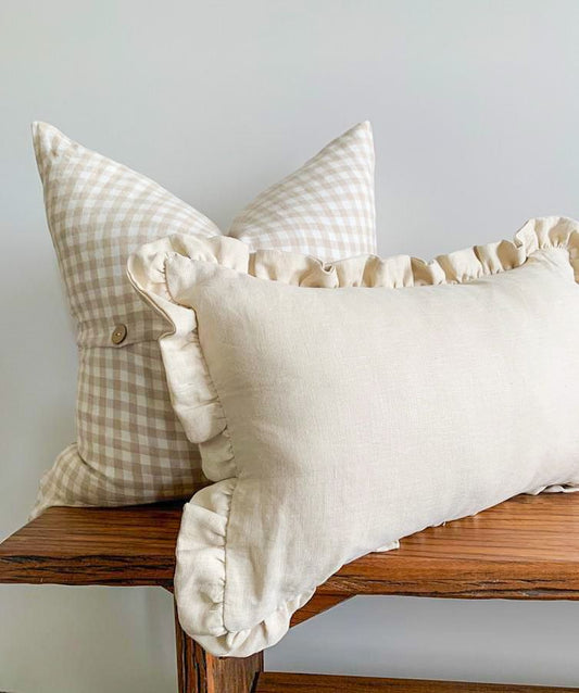 Linen Cushion - Gingham