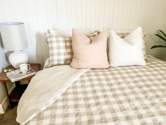 White linen cushion covers, Pure white linen, white bedroom cushions, white living room cushions, French linen cushions, white linen cushion with wooden feature buttons, coastal cushions, Hamptons cushions, fresh linen cushions, white cushion styles