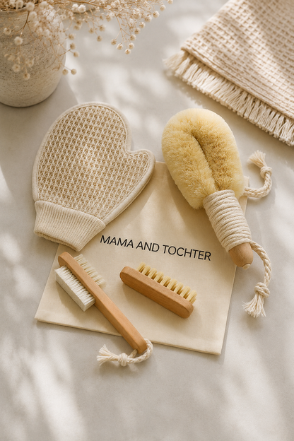 Set of 4 Bamboo Personal Care Brushes - Gift Set