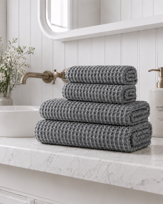 Bathroom bundle - Slate Grey Waffle
