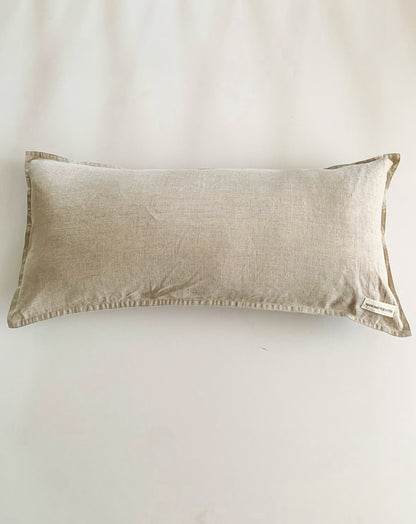 Pure French Linen Lumbar Cushion - Nature