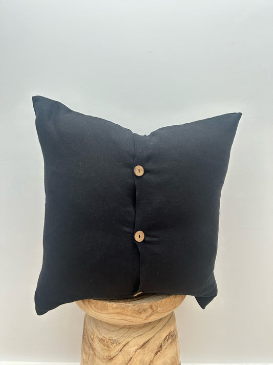 Linen Cushion - Black