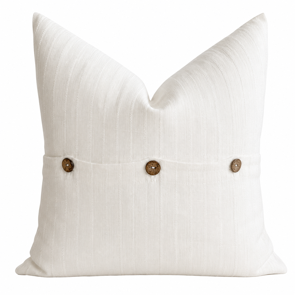 Pure French Linen Bleached Pintuck Cushion