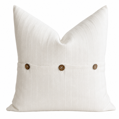 Pure French Linen Bleached Pintuck Cushion