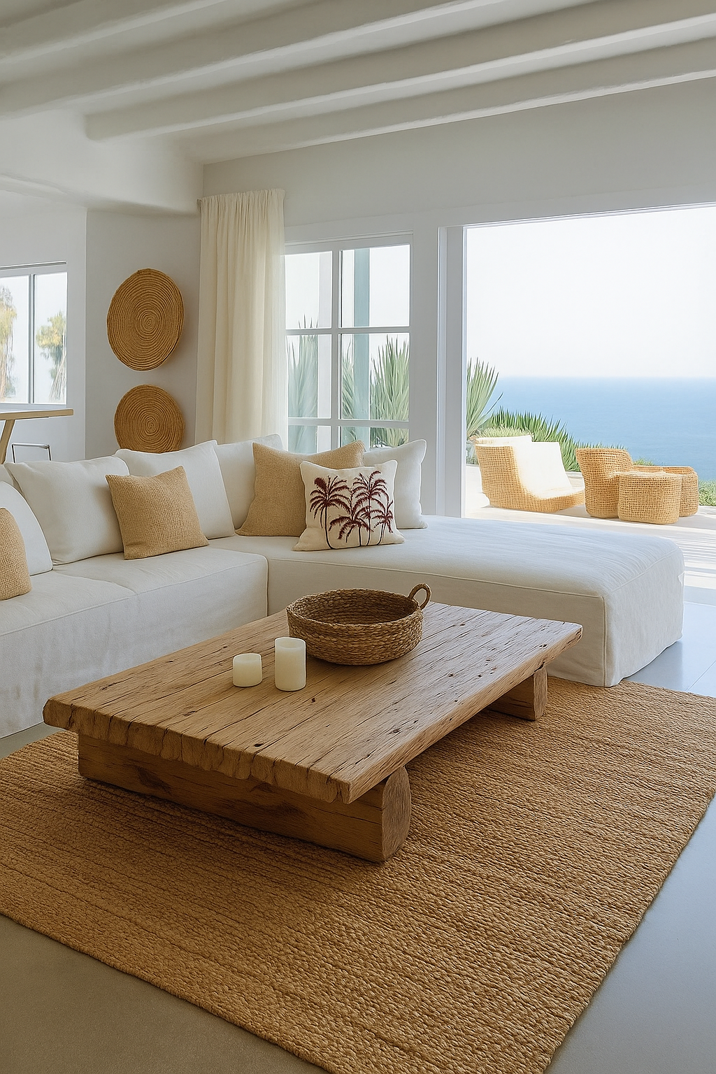 Palm Breeze Embroidered Cushion Cover – Limited Edition - Brown